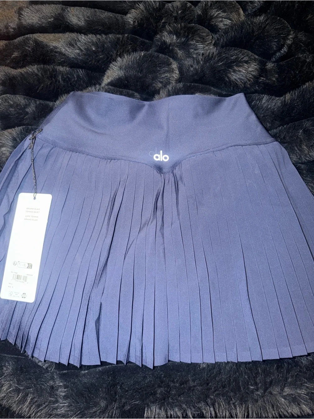 ALO Yoga Pleated Skater Skort in Navy